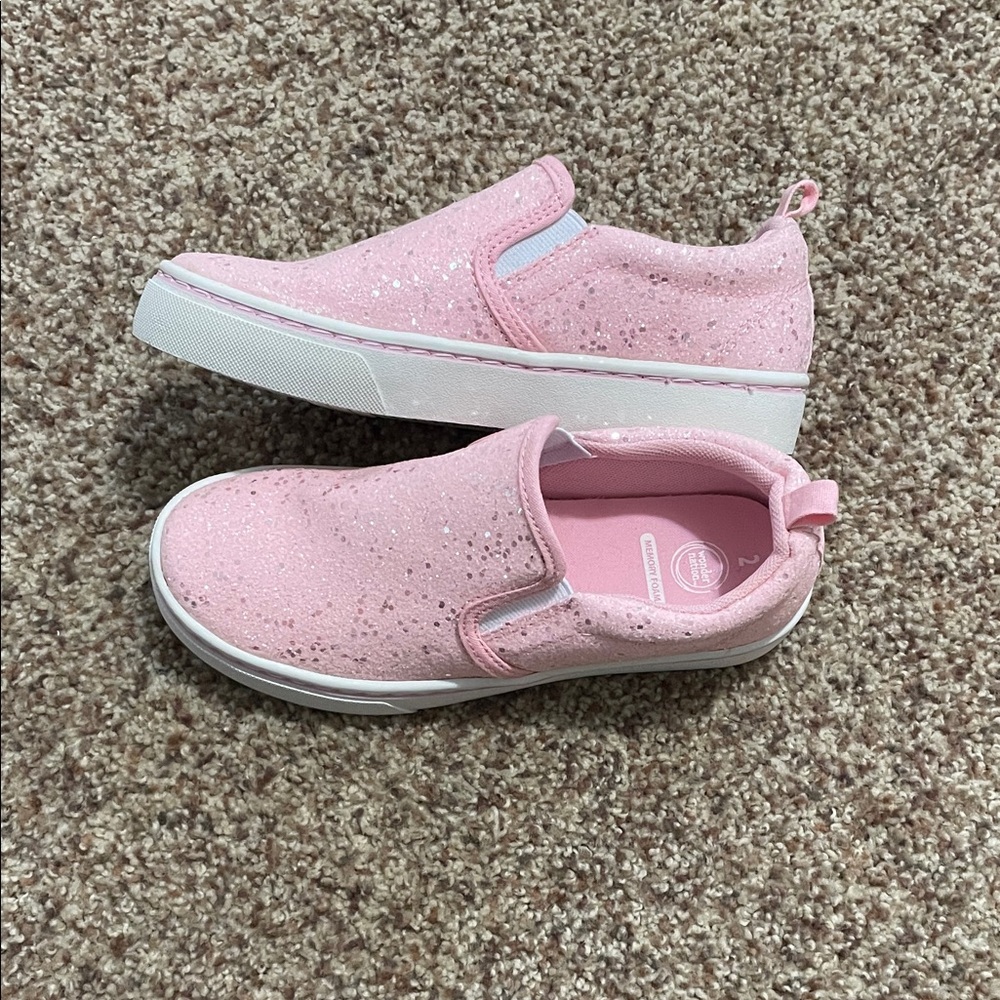 Wonder Nation Pink Sparkle Kids Sneakers